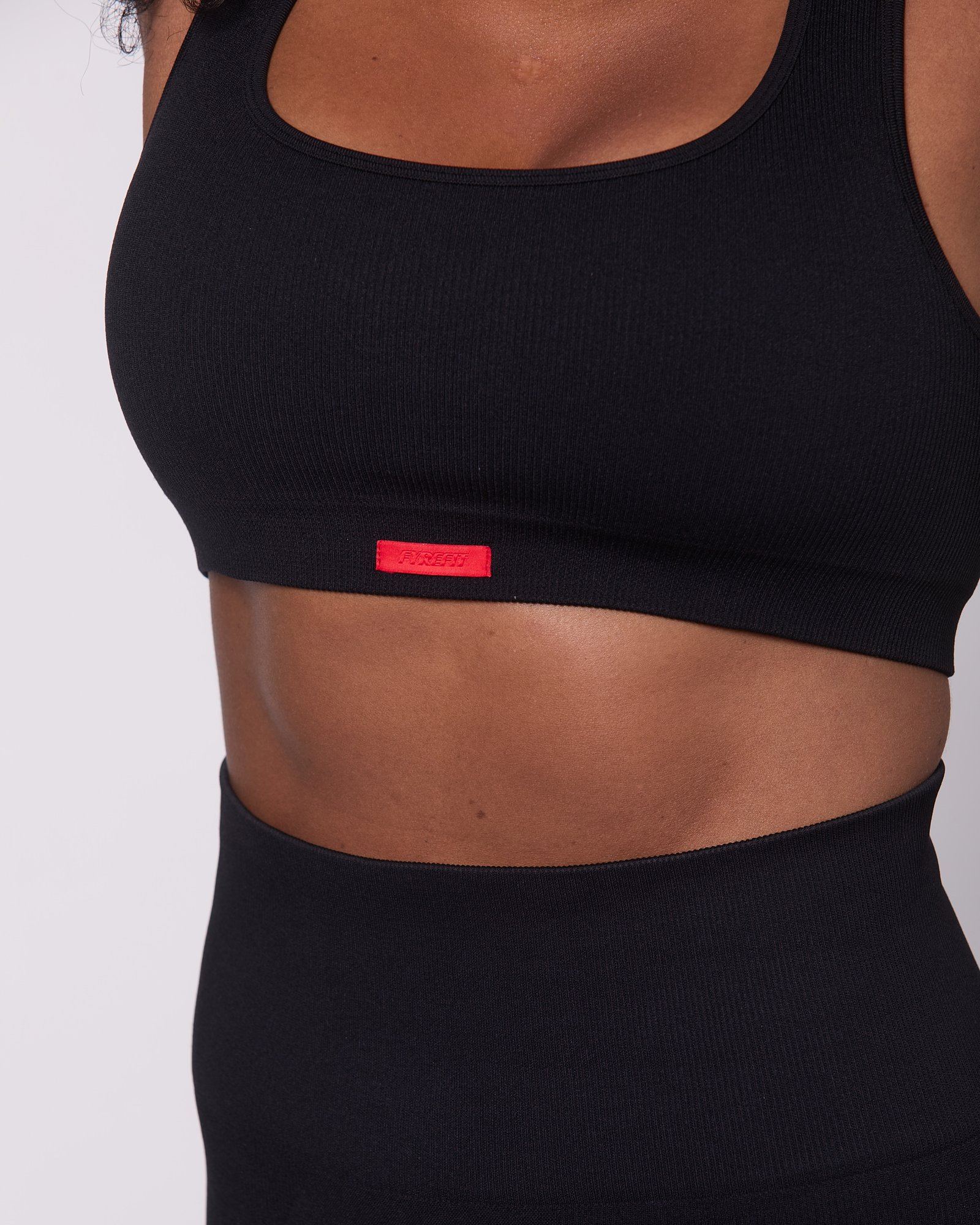 Fyrefit Sports Bra — on-body / flat lay